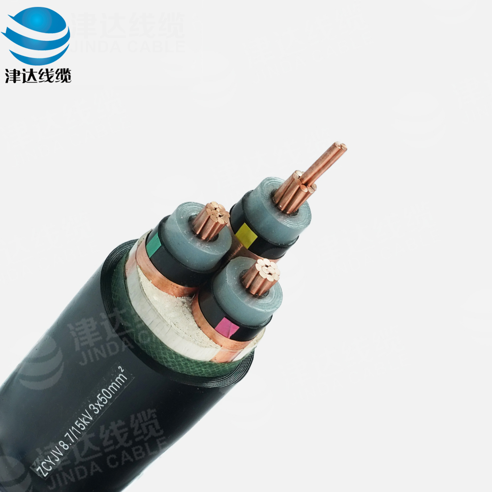 ZC-YJV 3*50銅芯交聯(lián)聚乙烯絕緣聚氯乙烯護(hù)套阻燃C類電力電纜